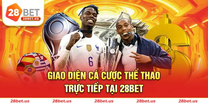 Giao diện cá cược thể thao trực tiếp tại 28BET