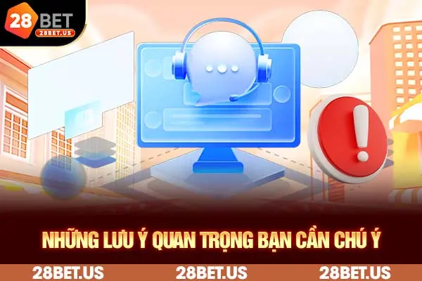 Những lưu ý quan trọng bạn cần chú ý